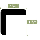 Ekena Millwork WM205X96SWPV Outside Corner Moulding, 1 1/8"H x 1 1/8"P x 96"L, Unfinished Ekena Millwork