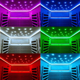 Woodbridge Infrared Home Sauna Room 2 Person Hemlock Wooden Indoor Sauna,7 Carbon 2230W/120V Heaters,with Led Color Therapy Light,Bluetooth Speaker,Tempered Glass,Touch-Tone Keypad and A Top Vent WOODBRIDGE