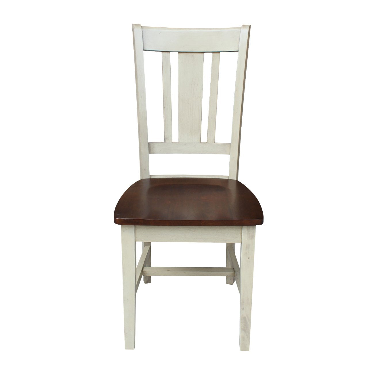 International Concepts San Remo Chair, Antiqued Almond/Espresso - WoodArtSupply