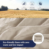 Shilucheng 100% Linen California King Duvet Cover Set, Luxury Pure Natural French Flax Linen Duvet Cover with Zipper Closure & Corner Ties, Cooling Breathable Comforter Cover 3 Piece (Linen) Shilucheng