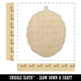 Bee Hive Unfinished Wood Shape Piece Cutout for DIY Craft Projects - 1/8 Inch Thick - 6.25 Inch Size Sniggle Sloth