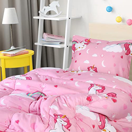 Utopia Bedding Unicorn Kids Comforter Set with 2 Pillow Shams, 3 Piece Soft Microfiber Twin Bed Comforter with Pillow Shams, Printed Kids Bedding for Boys and Girls, Lightweight, Breathable,Easy Care Utopia Bedding