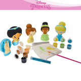 Innovative Designs Disney Princess DIY Paint Your Own Figurines Arts and Crafts Set for Girls, Paint, Paint Brush, and Glitter – Cinderella, Belle, Tiana, Jasmine, and Princess Castle Innovative Designs