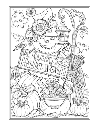 Creative Haven Autumn Harvest Coloring Book (Adult Coloring Books: Seasons) WoodArtSupply