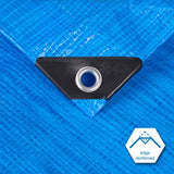 CARTMAN Finished Size 20x40 Feet Blue Poly Tarp 5 Mil Thick, Multipurpose Protective Cover for Camping, Tent, Boat, RV, Car CARTMAN