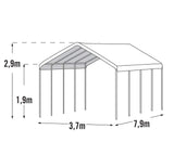 ShelterLogic 12' x 26' SuperMax Heavy Duty Steel Frame Quick and Easy Set-Up Canopy, white (25770) ShelterLogic