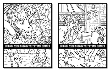 Unicorn Coloring Book: For Adults with Magical Unicorns, Beautiful Flowers, and Relaxing Fantasy Scenes (Volume 2) (Unicorn Coloring Books) WoodArtSupply
