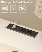 Gadroad LED Nightstand with Charging Station, Bedside Table with 3 Drawers and LED Lights, End Table Sofa Couch Side Table with Pull-Out Shelf, White Gadroad