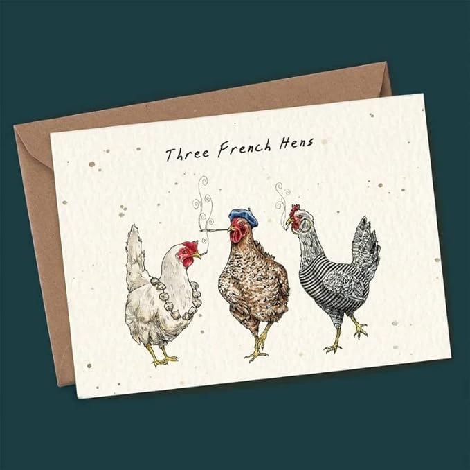 SWAGGIFT Twelve Days of Christmas Card Set,12 Pcs Quirky Funny Christmas Cards Card with Your Custom Message and Envelopes, Christmas Countdown Gift Card Set SWAGGIFT