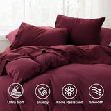 Bedsure Full Size Bed Sheets - 4 Pieces Soft Full Sheet Set - Breathable & Cooling - Hotel Luxury - Easy Care Polyester Microfiber Bedding for Women, Men, Red Bedsure