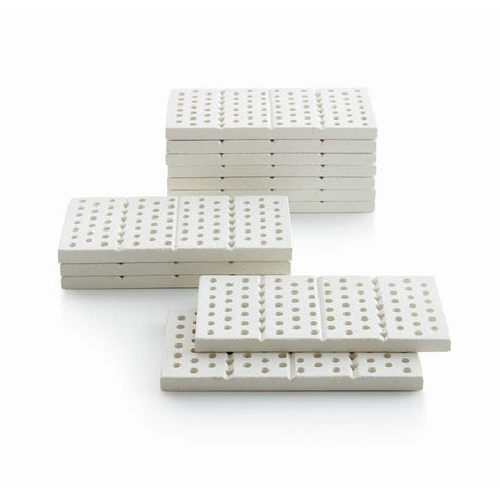 Ceramic Grill Tile Kit Upgrade to Radiant Heat Compatible with Any Gas Grill Easy to Install Enhance Grill Area and Flavor in Foods Replaces Lava Rocks and Briquettes by Easylife Tech BBQ King Grill Tiles