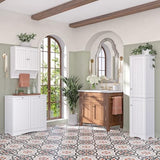 RiverRidge Ashland Double Tilt-Out Laundry Cabinet with Removable Hamper Bags - Beadboard Design Laundry Room cabinets with Top Shelf for Decor - Spacious tilt Out Laundry Hamper for Towels & Clothes RiverRidge