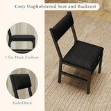 7-Piece Dining Table Set for 4-6, Extendable Kitchen Table Cushion Chairs Set of 6 with 6 Chairs, Rectangle Dining Table with Metal Frame & MDF Board, Folding for Small Apartment Saving Space, Rustic HUAHUU