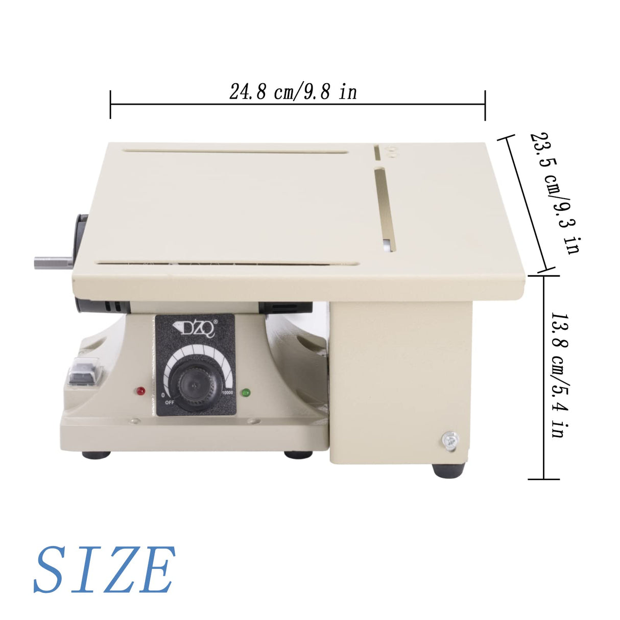 DZQ Mini Table Saw Jewelry Making Polisher w/Flex Shaft Multifunctional Bench Grinder Sander Buffing Machine Woodworking Tool 69Pcs Accs 10,000Rpm 750W DZQ