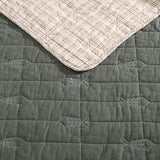 Eddie Bauer - Queen Quilt Set, Reversible Cotton Blend Bedding with Lightweight Feel, 3 Piece Bed Set with Matching Pillowcases (Troutdale Green) Eddie Bauer