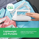 Mini Iron for Clothes, Travel Iron Small Electric Heat Press Machine for T-shirts Crafting, Portable Iron for Home College (White) Hommtina