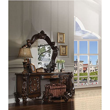 Acme Versailles 7-Drawer Wooden Vanity Desk in Cherry Oak ACME Furniture