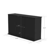 Aquatic Fundamentals, 55/65 Gallon Particle Board Aquarium Stand, 49.38" L x 13.25" W, Black Aquatic Fundamentals