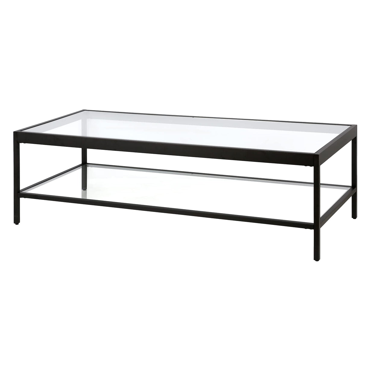 Henn&Hart 54" Wide Rectangular Rectangular Coffee Table in Blackened Bronze, Modern Rectangular Coffee Tables for living room, studio apartment essentials Henn&Hart