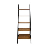Casual Home 100% Solid Wood 5-Shelf Ladder Bookcase, Standard, Two-Tone Casual Home
