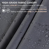 MUPATER 10' X 13' Outdoor Retractable Aluminum Pergola with Weather-Resistant Canopy for Backyard Deck Garden Grey MUPATER