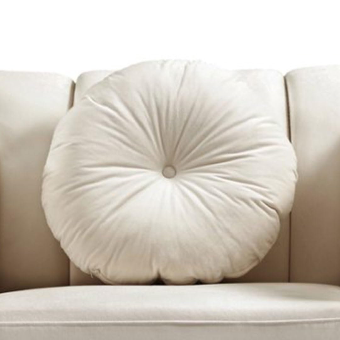 UOCFYK 60" Loveseat Sofa, Microfiber Chesterfield Upholstered Sofas Love Seat, Couch Chair Sets with Style Button Tufted, Scroll Arms and Nailhead for Living Room, Office, White UOCFYK