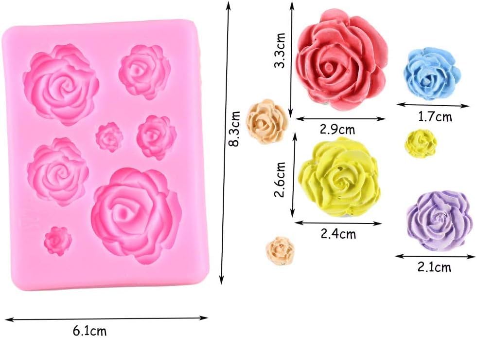 2PCS Rose Flowers silicone molds Cake Chocolate Mold wedding Cake Decorating Tools Fondant Sugarcraft Cake Molds ORIONE
