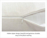 QOMOLANGMA Blank Sublimation Pillow Cover 15.75" x 15.75" Linen Heat Transfer Printing Sublimation Blank Pocket Pillow Case Linen Pillowcase (10PCS) QOMOLANGMA