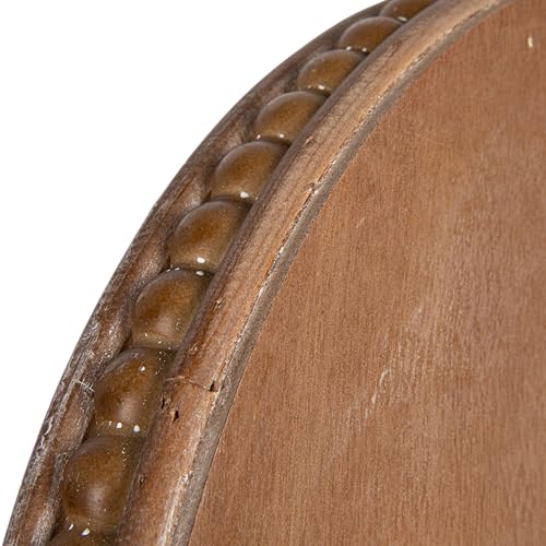 Whitewashed Round Decorative Wood Tray - WoodArtSupply