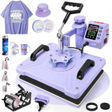 AKEYDIY Heat Press, 8 in 1 Tshirt Press Machine 15"x12" 360° Swing Away Digital Industrial Heat Transfer Machine, Multifunctional Sublimation Heat Press Machine for T Shirts/Mug/Cap/Plate/DIY AKEYDIY