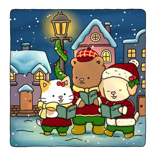 Fuzzy Hygge: Christmas Vibes Coloring Book for Adults & Teens Featuring Cozy Festive Holiday Winter Scenes with Adorable Animals Characters (Fuzzy Friends Coloring) Vivi Tinta