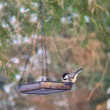 Hanging Bird Feeder Tray Platform Metal Mesh Seed Tray for Bird Feeding Outdoor Garden Decoration for Wild Backyard Attracting Birds WOWARE