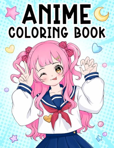 Anime: Coloring Book for Teens, Kids, and Manga Lovers with Cute Kawaii Girls in Fashion Styles Lindesa