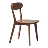 Bamskov 100% Solid Oak Wood Dining Room Chairs - Practical Kitchen Chairs - Wood Chair for Dining Room, Kitchen (1, Walnut) Bamskov