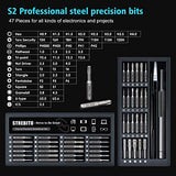 STREBITO Micro Screwdriver Set 50 in 1 Precision Screwdriver Set, Electronics Tool Kit Screwdriver Kit - Computer, iPhone, Macbook, PS4, PS5, Nintendo, Xbox Controller Repair Kit, S2 Multi Bit Driver STREBITO