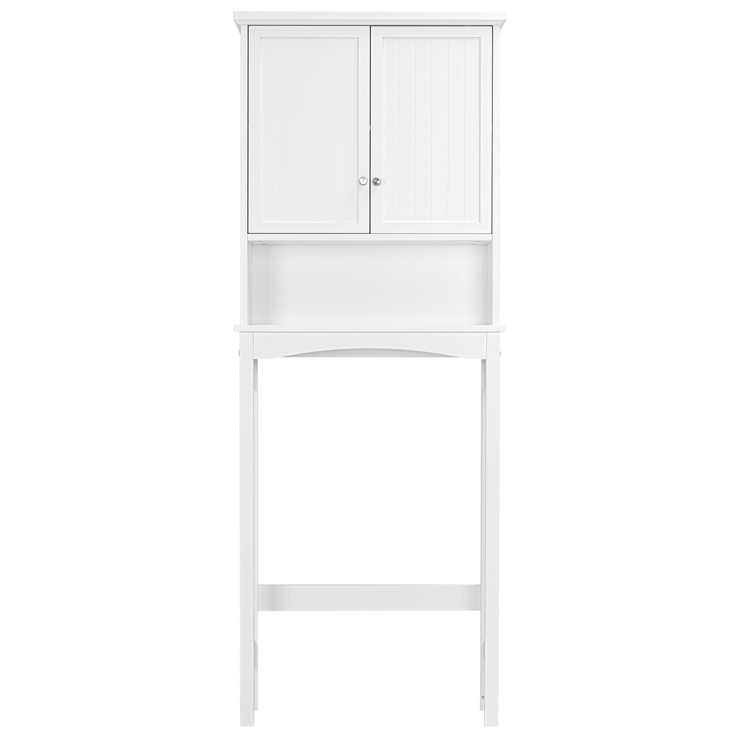 UTEX Over The Toilet Storage Cabinet, Bathroom Above Toilet Cabinet Organizer with Adjustable Shelves, White