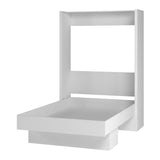 Oakland Living Easy-Lift Full Murphy Wall Bed in White with Shelf Oakland Living