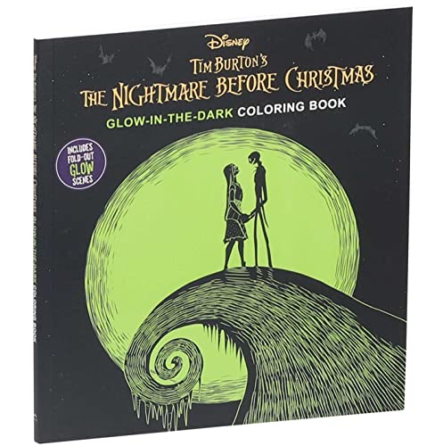 Disney Tim Burton's The Nightmare Before Christmas Glow-in-the-Dark Coloring Book WoodArtSupply