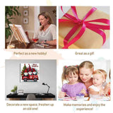 DYAIANGMU Christmas Paint by Numbers Kit for Adults Beginner,Gnome Paint by Number Kits on Canvas for Adults Beginner,Digital Oil Painting Kits for Home Wall Decor 15.7X15.7 Inch (with Frame) DYAIANGMU