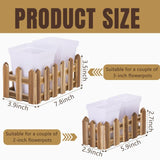 Adnee 2 Pcs Wood Slat Planter Box-Rustic Wood Nesting Crates-Rectangular Wooden Flower Box for Indoor Window Decor Outdoor Patio Lawn Garden Backyard Planter Adnee