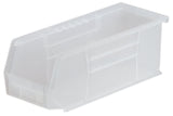 Akro-Mils 30224 AkroBins Plastic Storage Bins, Space-Saving Stackable Bins for Garage, Pantry, Craft Organization, 11" L x 4" W x 4" H, Clear, 12-Pack Akro-Mils