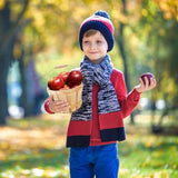 Okllen 2 Pack Round Wooden Baskets with Handle, Empty Wood Fruit Buckets, Fall Harvest Basket for Display Fruits Vegetables, Home Garden and Party Supplies, Natural Color Okllen