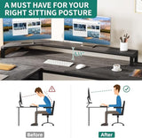 DWVO L Shaped Desk with Lift Top, 65" Adjustable Standing Desk with File Drawer, Corner Computer Desk with Storage Shelves,Home Office Desk, Grey DWVO