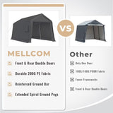 MELLCOM 8x14 ft Heavy Duty Carport, Outdoor Storage Shelter with Metal Frame & Vents, Portable Garage Shed for Bikes, Motorcycles, ATV Car and Outdoor Tools MELLCOM