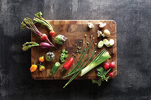 Ironwood Gourmet End Grain Union Stock Yard Professional Chopping Butcher Block, Brown, 14 x 20 x 2.75" Ironwood Gourmet