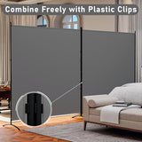 Room Divider 6ft Room Dividers and Folding Privacy Screens Partition Room Divider Fabric Panel, Indoor Wall Divider for Room Separation Freestanding Space Separators (Grey, 1 Panel) YASRKML