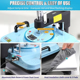 AKEYDIY 8 in 1 Heat Press 15x12 inch 360° Swing Away Digital Shirts Press Multifunction Heat Transfer Sublimation Machine Combo Heat Press Machines for T-Shirts Mugs Hat Plate Cap AKEYDIY