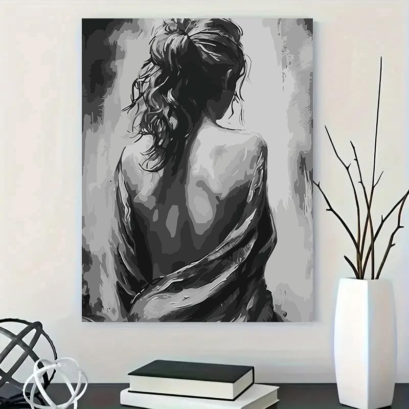 Easy Paint by Numbers Kit for Adults Beginner, People Adult Paint by Number Kits on Canvas, DIY Painting with Numbers for Adults, Acrylic Simple Oil Paints by Number Kits for Home Wall Decor 16x20 In BYGFHLYW