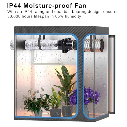 4.72" 12V Exhaust Duct Fan Kits with 4" Dual Duct Flanges Adapters Variable Speed Controller Small Inline Smoke Extractor Fan for DIY 3D Printer Enclosure Laser Engraver Soldering Small Grow Tents AMCHIXIN
