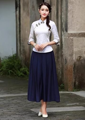 Chinese womens short suit Han spring and summer twopiece set of tea S2 top single piece L ChenKongHai